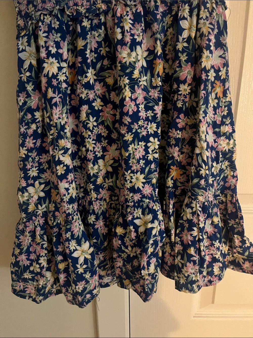 Altar'd State Navy Floral Short Sleeve V-Neck Dress Size XS - Picture 4 of 6